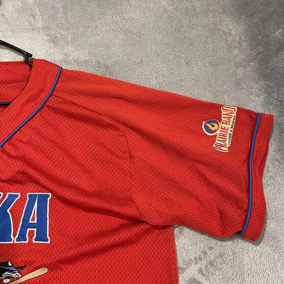 Topeka Train Robbers Jersey Mens XL 25 Pecos League Baseball Kansas Budweiser - Picture 4 of 8